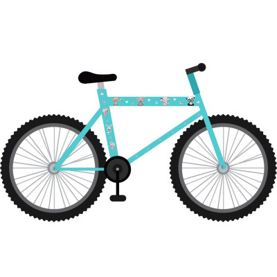 Fiú állatok gyerek bicikli matrica - 41 db-os