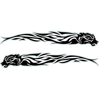 Medve kerékpármatrica, fekete, férfi biciklire