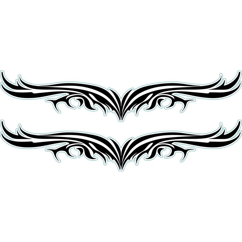 Nonfiguratív kerékpármatrica, fekete, férfi biciklire