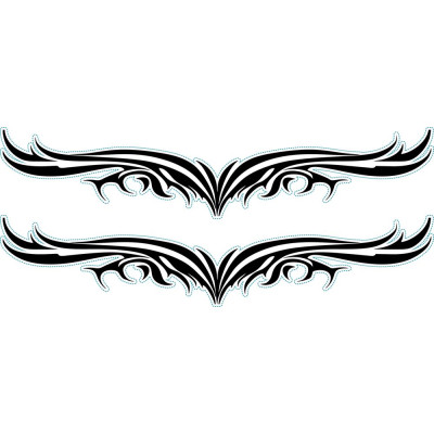 Nonfiguratív kerékpármatrica, fekete, férfi biciklire