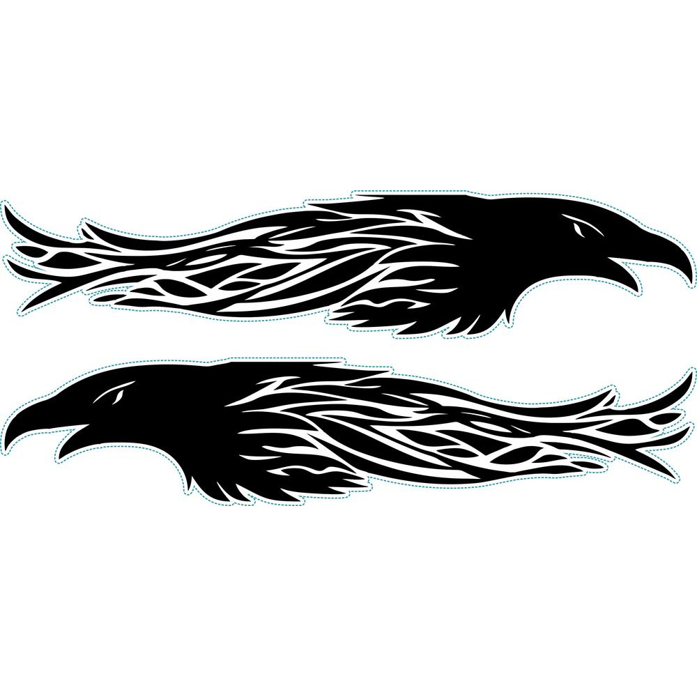 Hollós kerékpármatrica, fekete, férfi biciklire