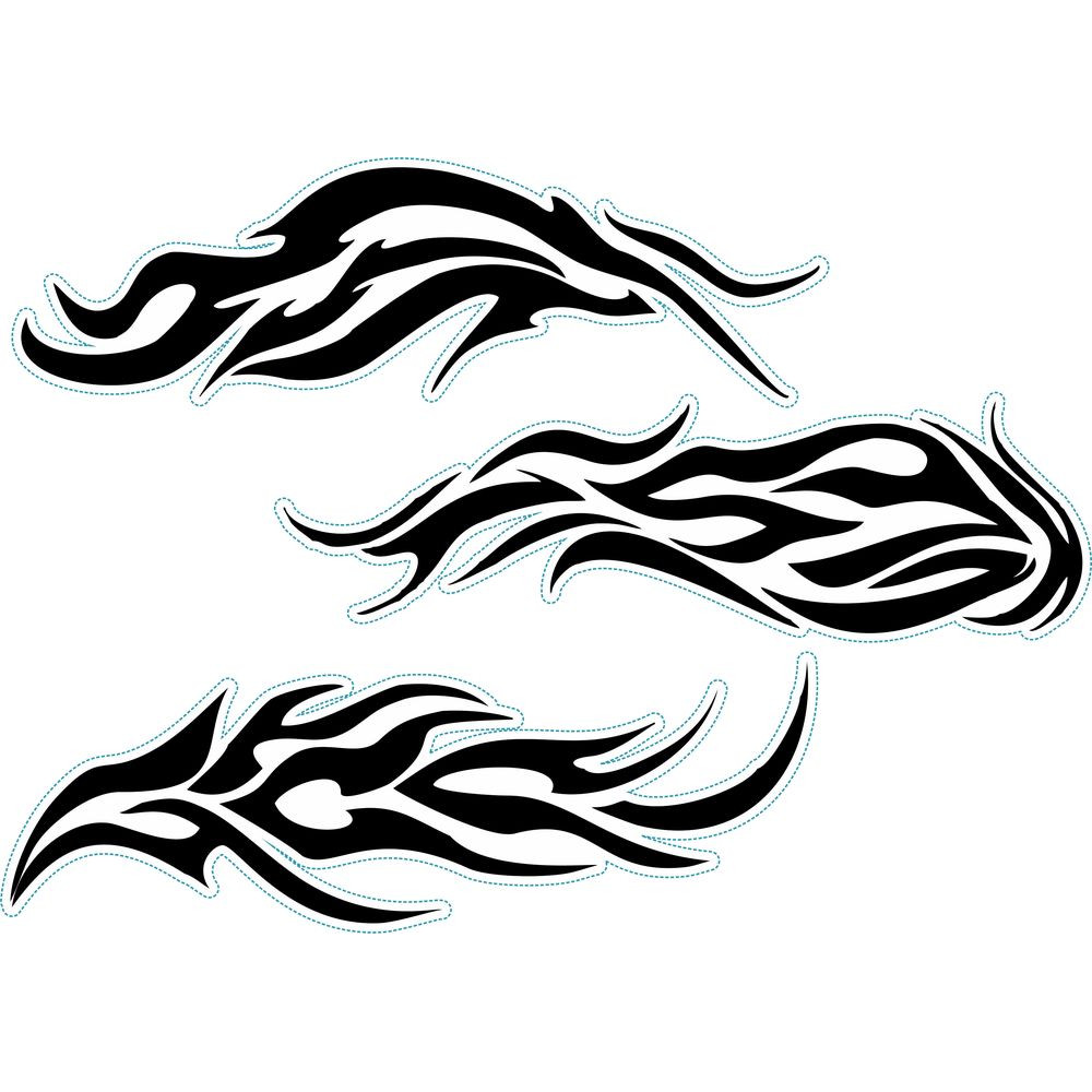 Egyszerű nonfiguratív kerékpár matrica, fekete