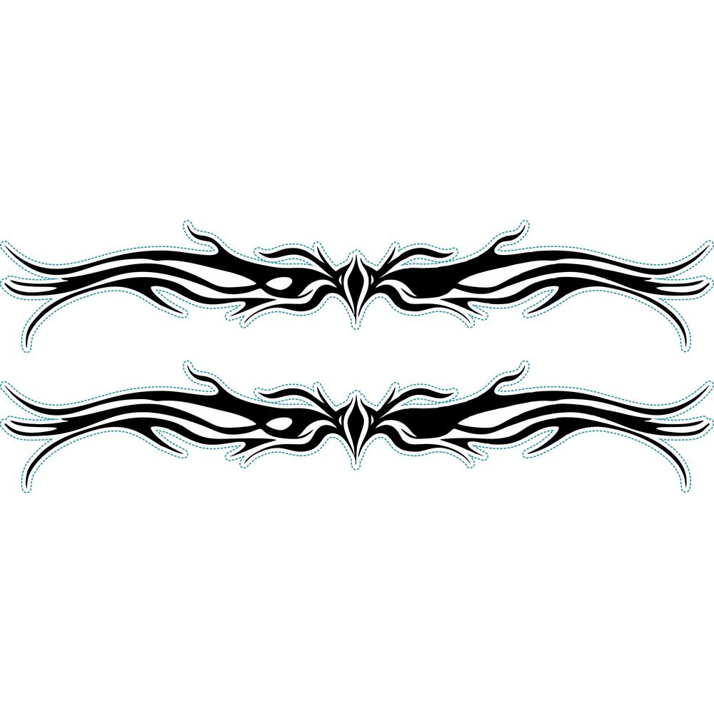 Egyszerű nonfiguratív bicikli matrica, fekete