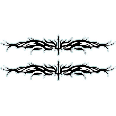 Nonfiguratív kerék pármatrica, fekete