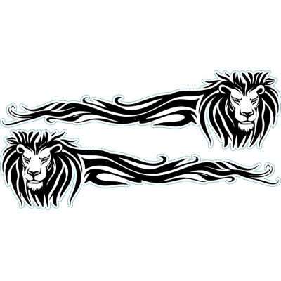 Oroszlános nonfiguratív biciklimatrica, fekete