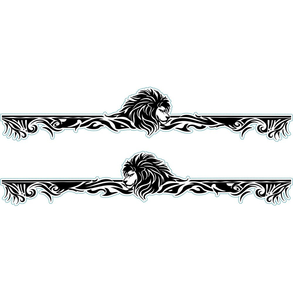 Oroszlános kerékpár matrica, fekete, férfi biciklire