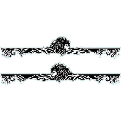 Oroszlános kerékpár matrica, fekete, férfi biciklire