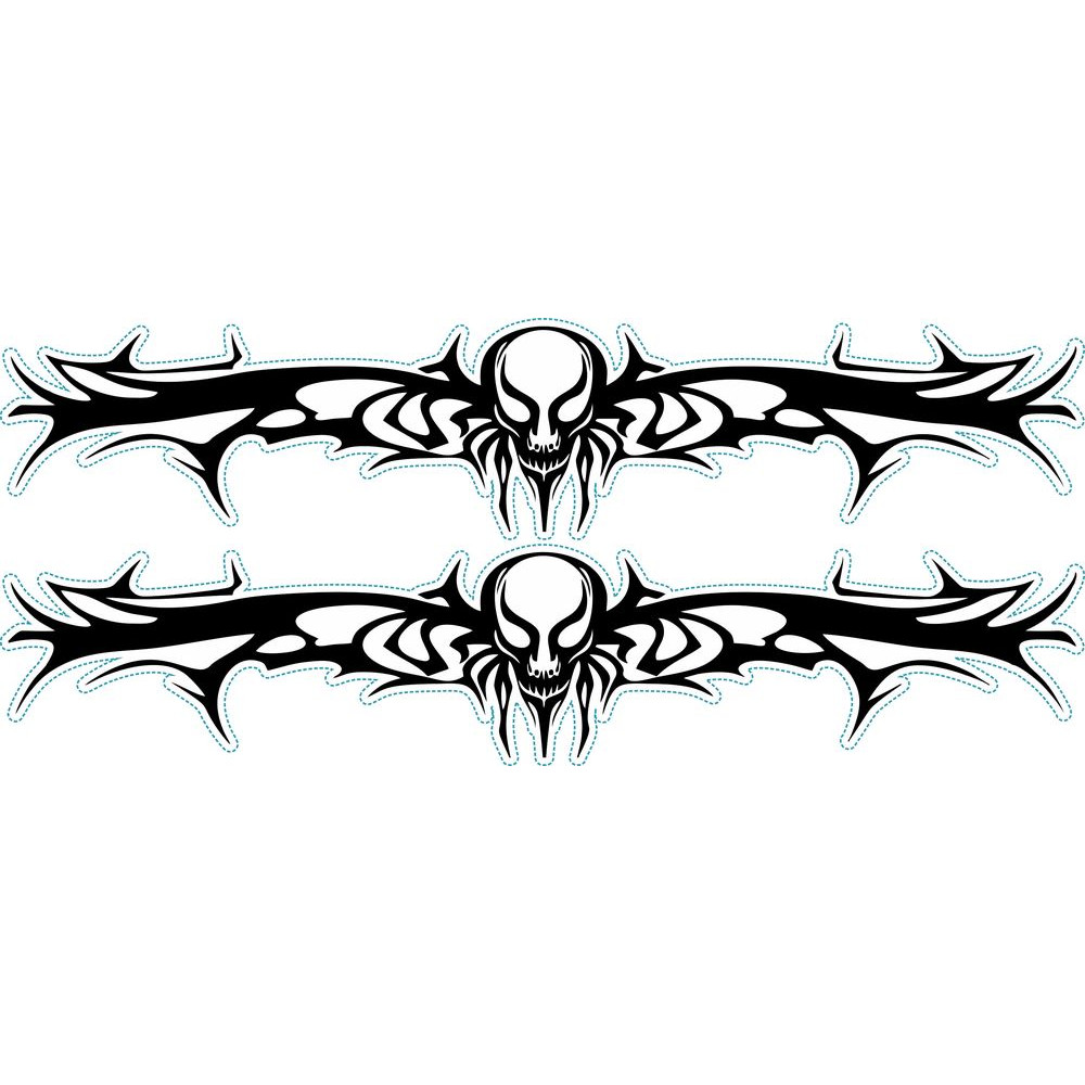 Alien koponya nonfiguratív kerékpármatrica