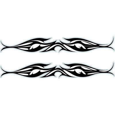 Nonfiguratív biciklis matrica, fekete