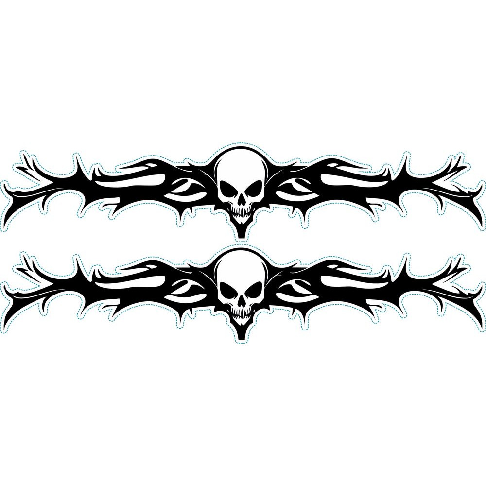 Alien nonfiguratív kerékpármatrica, fekete