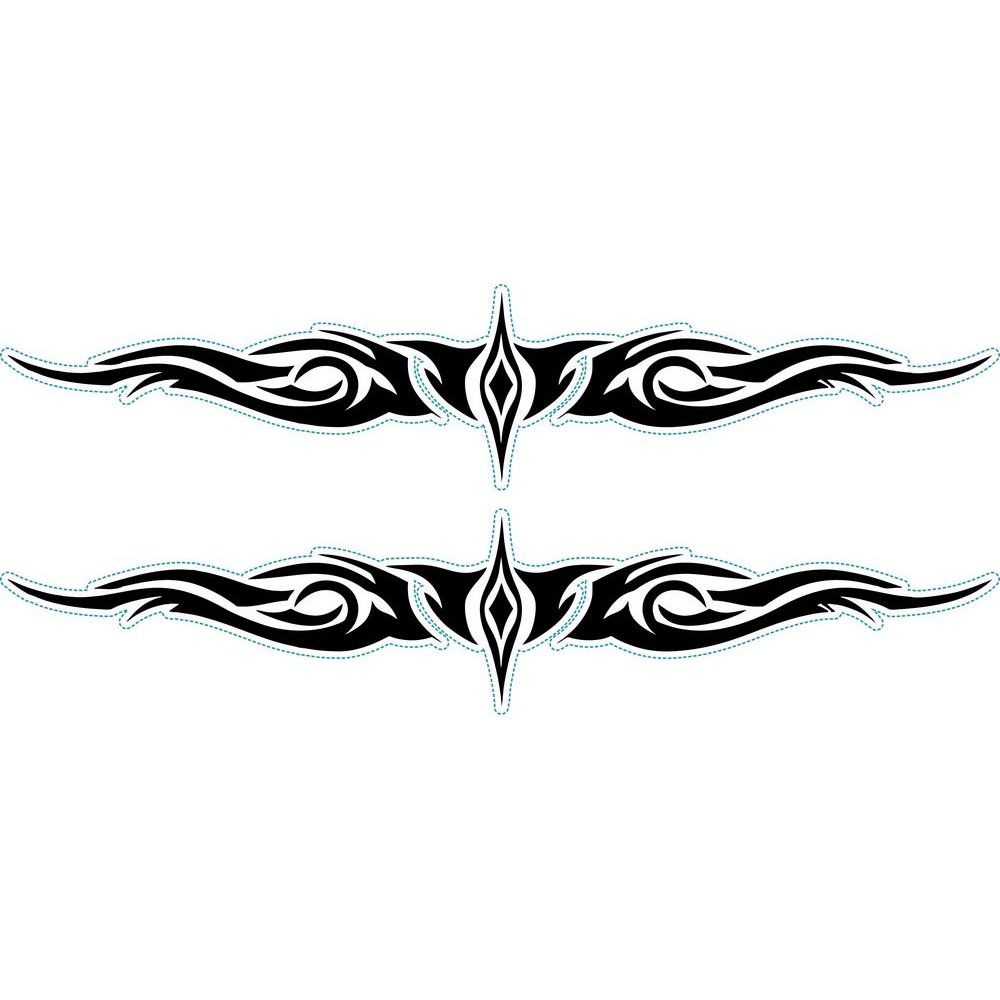 Nonfiguratív kerékpáros matrica, fekete