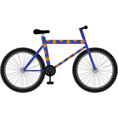 Kosárlabda gyerek kerékpár matrica - 24 db-os