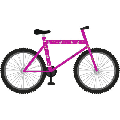 Lámás gyerek bicikli matrica - 27 db-os