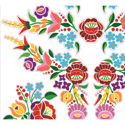 Kalocsai kerékpár matrica - 6 db-os