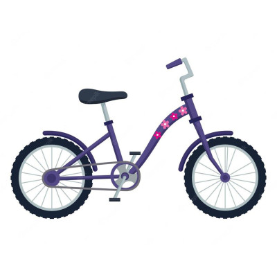 Virágos kerékpár matrica, pink, rózsaszín - 55 db-os