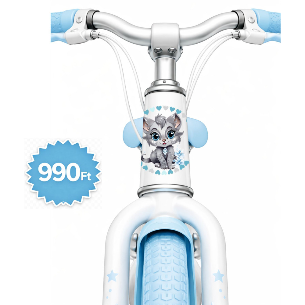 Cicás kerek gyerek kerékpár matrica kormány alatti vázra