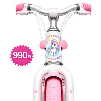 Egyszarvú kerek gyerek kerékpár matrica kormány alatti vázra