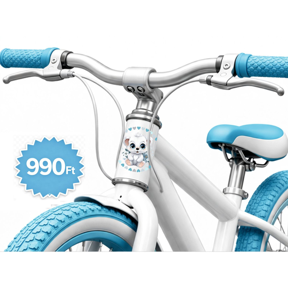 Jegesmedve kerek gyerek kerékpár matrica kormány alatti vázra Jegesmedve kerek gyerek kerékpár matrica kormány alatti vázra