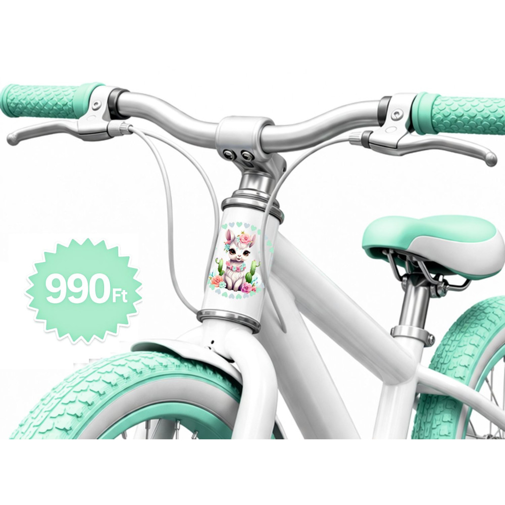 Lámás kerek gyerek kerékpár matrica kormány alatti vázra