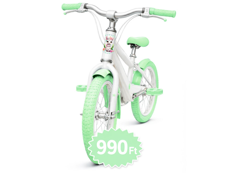 Lámás kerek gyerek kerékpár matrica kormány alatti vázra