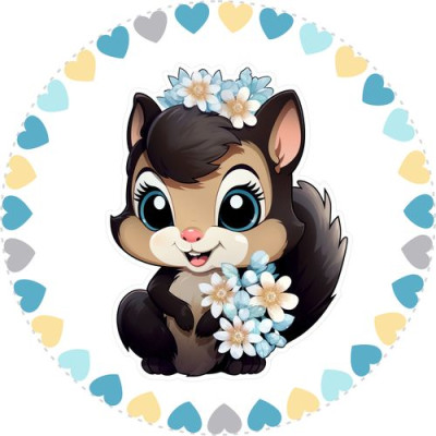 Mókus kerek gyerek kerékpár matrica kormány alatti vázra