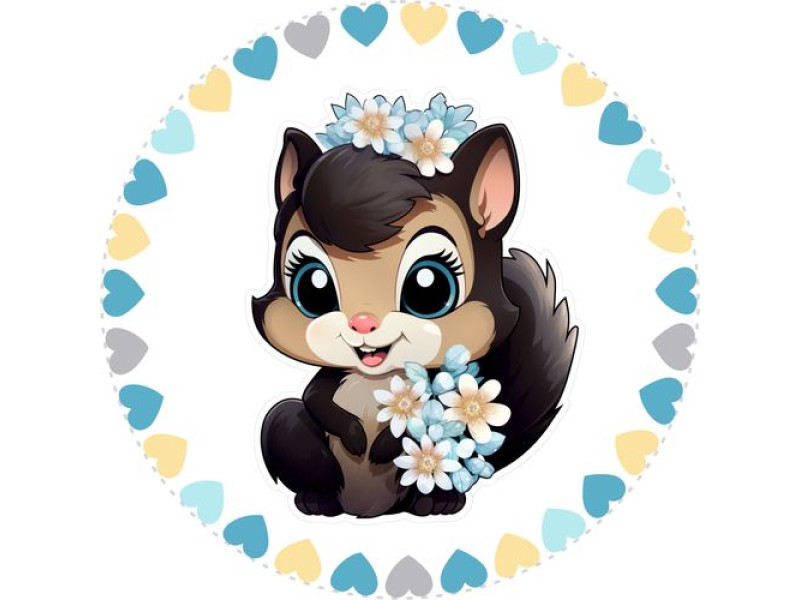 Mókus kerek gyerek kerékpár matrica kormány alatti vázra