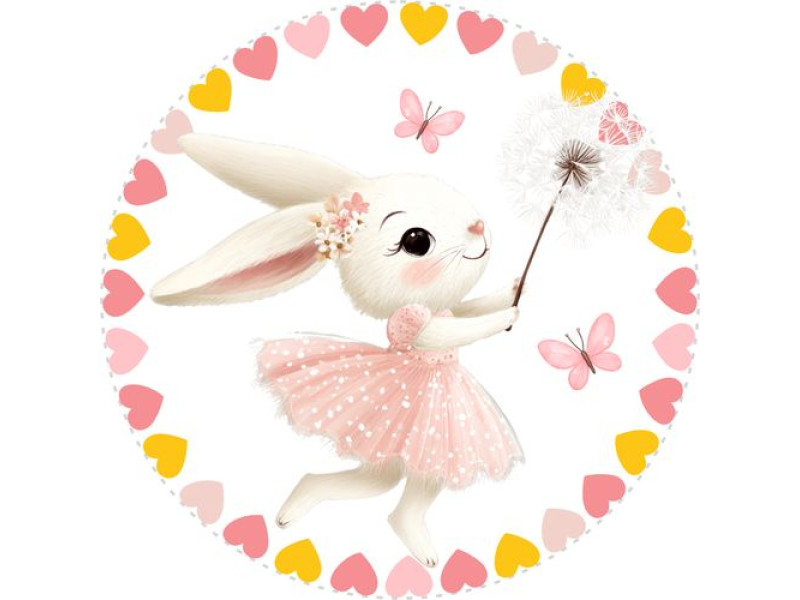 Nyuszi gyerek kerékpár matrica kormány alatti vázra