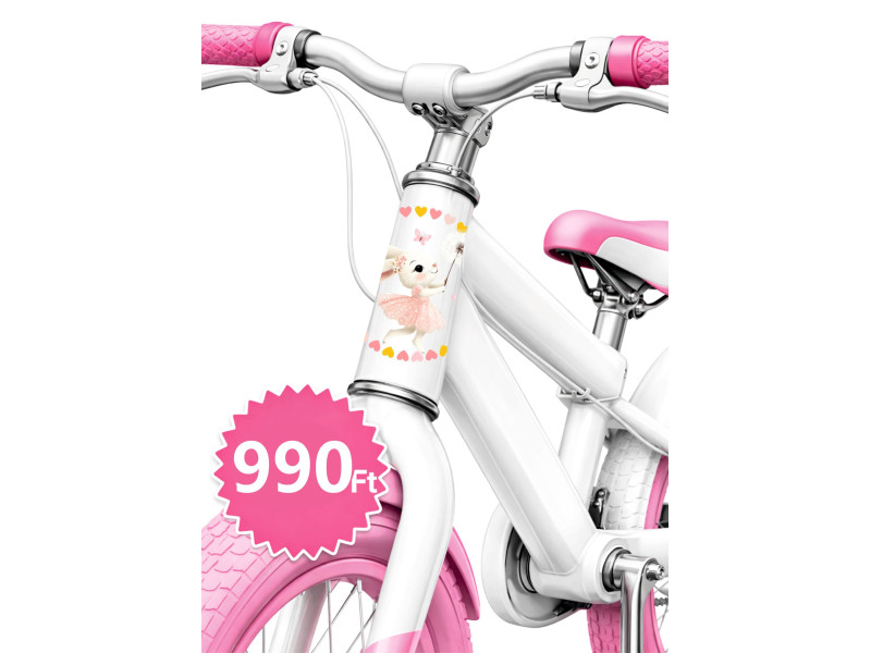 Nyuszi gyerek kerékpár matrica kormány alatti vázra