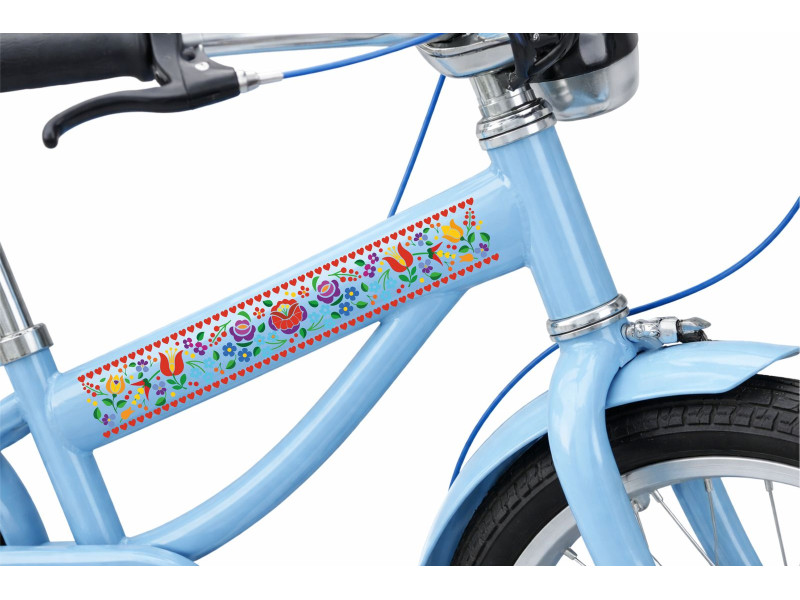Kalocsai virágos mintás kerékpár matrica - 2 db