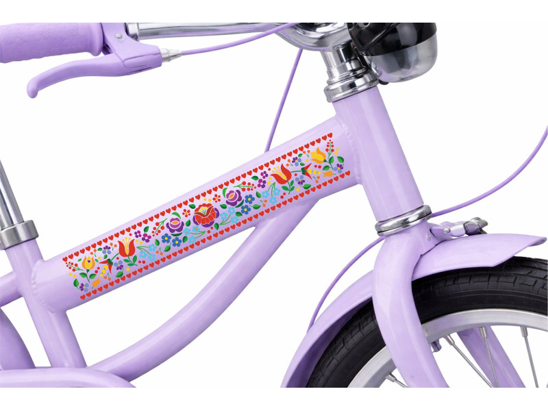 Kalocsai virágos mintás kerékpár matrica - 2 db