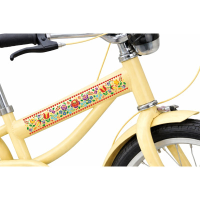 Kalocsai virágos mintás kerékpár matrica - 2 db