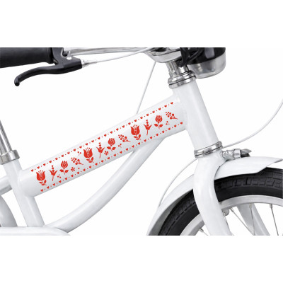 Kalocsai virágos fekere kerékpár matrica - 2 db