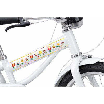 Kalocsai folklór virágos kerékpár matrica - 2 db