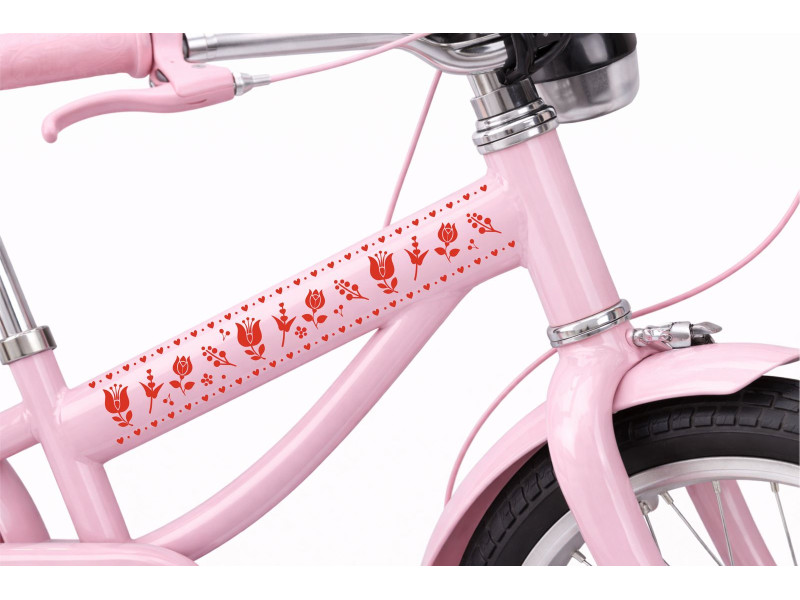 Kalocsai virágos fekere kerékpár matrica - 2 db