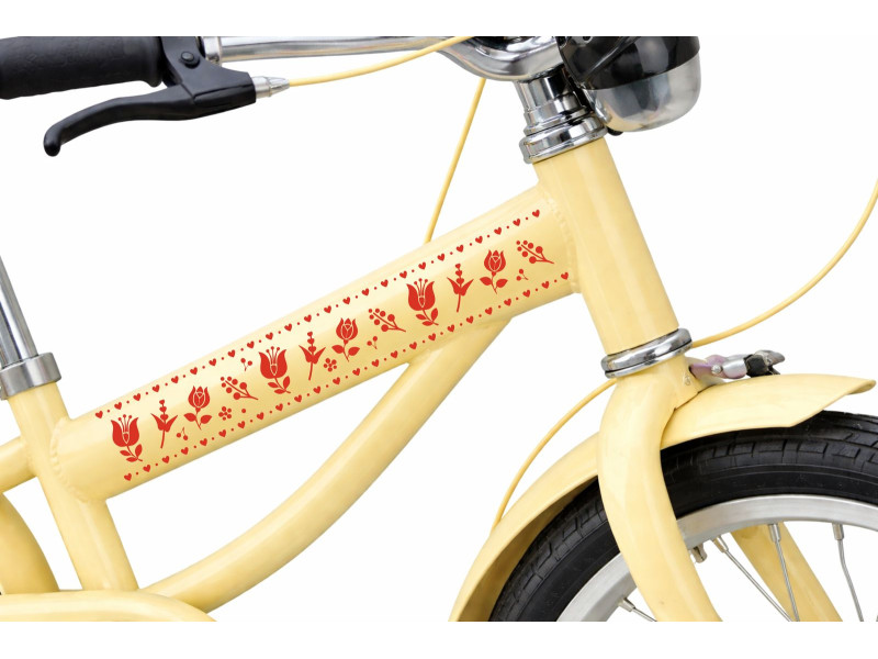 Kalocsai virágos fekere kerékpár matrica - 2 db