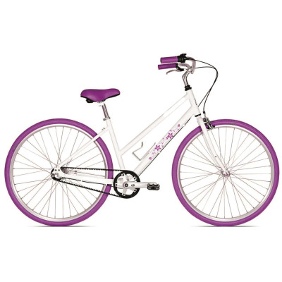 Női orgona lila virágos kerékpár matrica (PRÉMIUM) - 2 db