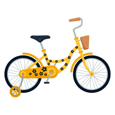 Virágos kerékpár matrica, fekete-fehér - 55 db-os