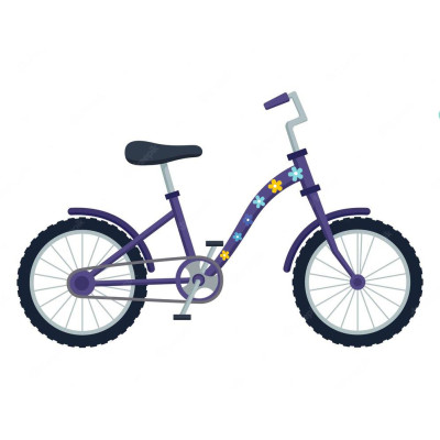 Virágos kerékpár matrica, kék, menta, sárga - 55 db-os