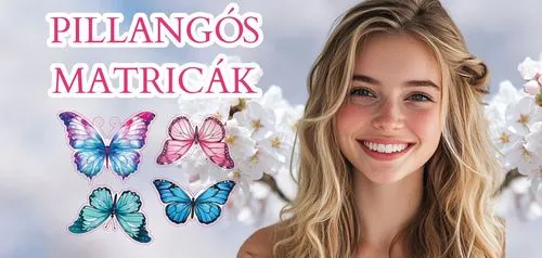 Lepkés és pillangós bicikli és kerékpár matricák